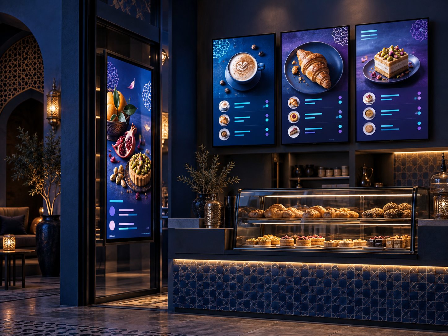 Menu board digital et écran vitrine pour commerce au Maroc